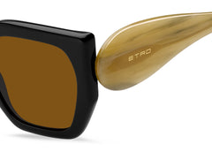 Etro Square Sunglasses - ETRO 0054/S BLACK YELLOW