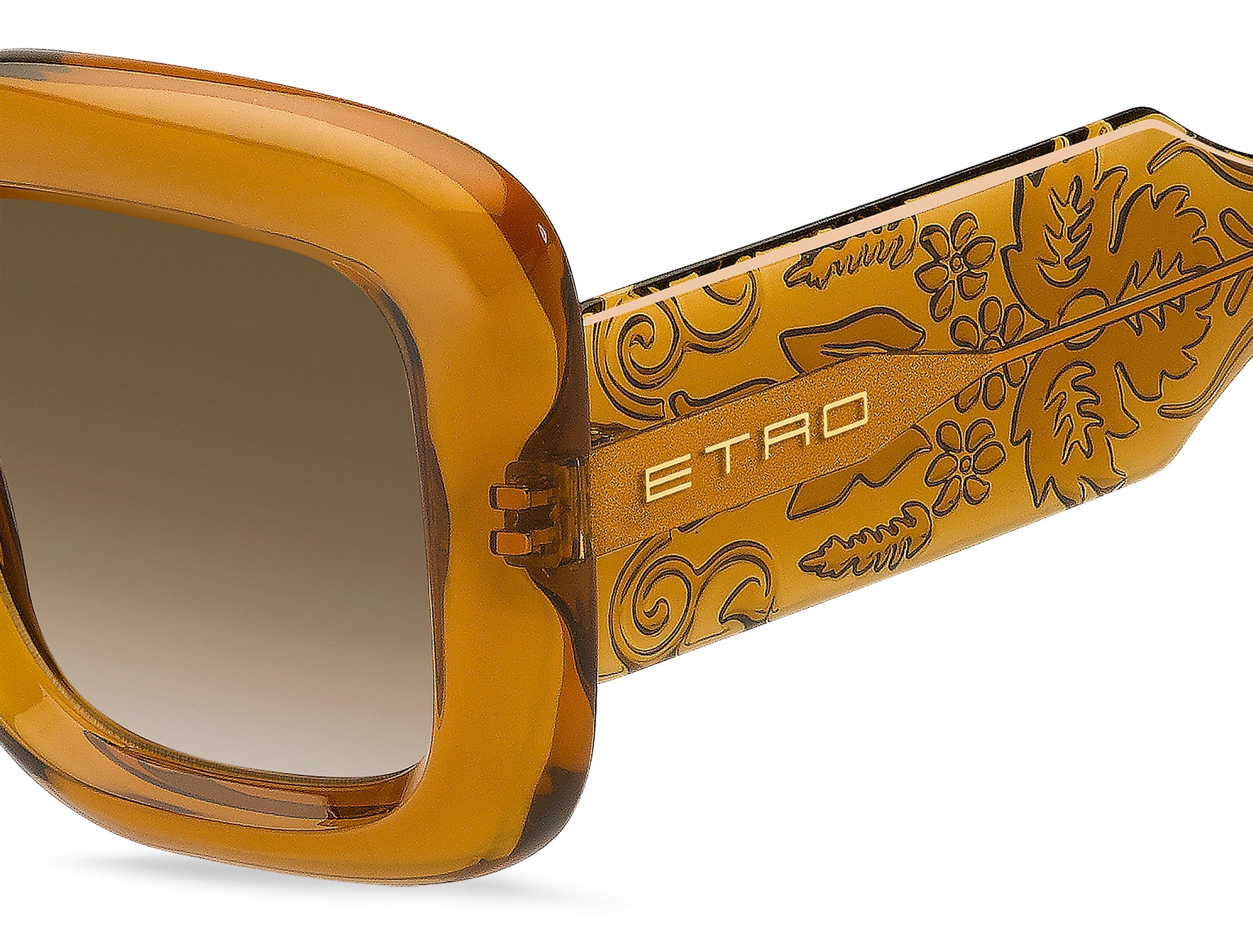 Etro Square Sunglasses - ETRO 0015/S AMBER GOLD