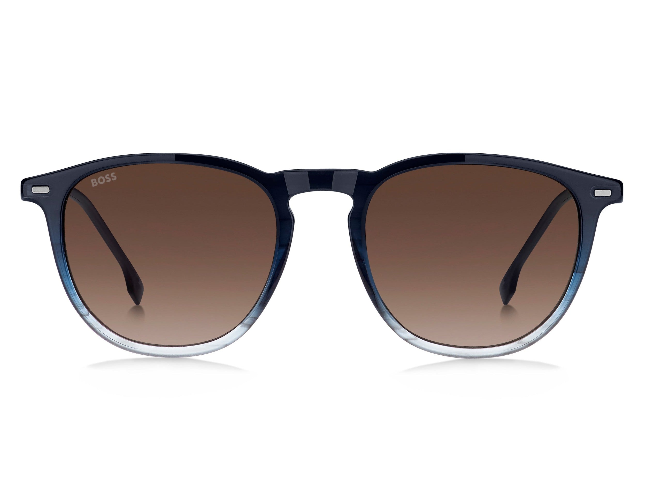 BOSS Square Sunglasses - BOSS 1639/S BLUE HORN RUTHENIUM