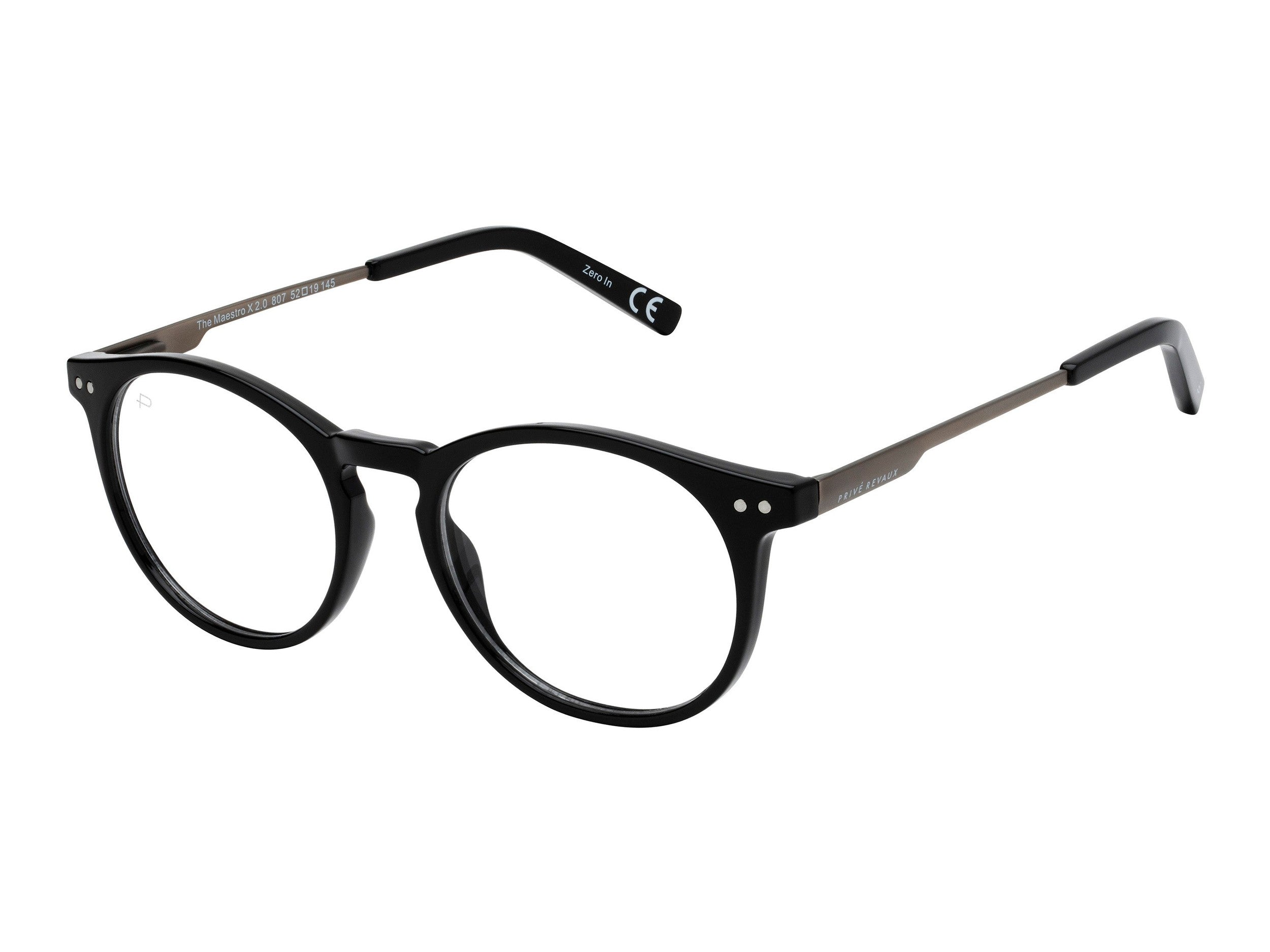 Prive Revaux Round Frames - MAESTRO MX/BB BLACK